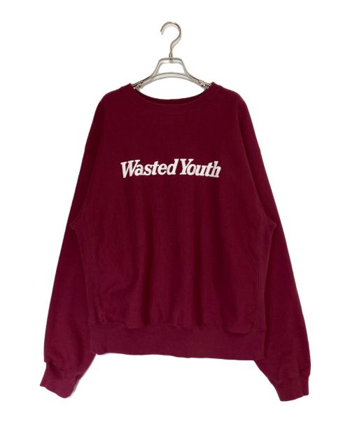 WASTED YOUTH（ウエステッド ユース）WASTED YOUTH (ウエステッド ユース) Heavy Weight Sweatshirt ボルドー サイズ:XLの古着・服飾アイテム