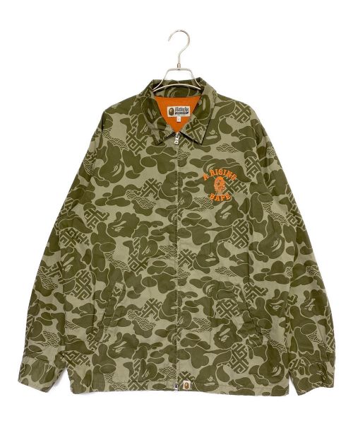 A BATHING APE（アベイシングエイプ）A BATHING APE (アベイシングエイプ) ASIA CAMO ZIP JACKET グリーン サイズ:Lの古着・服飾アイテム