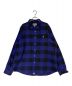 A BATHING APE（アベイシングエイプ）の古着「College Block Check Relaxed Fit Shirt」｜ブルー