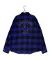 A BATHING APE (アベイシングエイプ) College Block Check Relaxed Fit Shirt ブルー サイズ:L：22000円