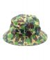 中古・古着 SAINT MICHAEL (セントマイケル) A BATHING APE (アベイシングエイプ) AP_BUCKET HAT/ST APE/CAMO オリーブ サイズ:-：20000円