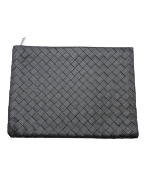 BOTTEGA VENETA（ボッテガベネタ）BOTTEGA VENETA (ボッテガベネタ) イントレチャート クラッチバッグ ブラック サイズ:-の古着・服飾アイテム