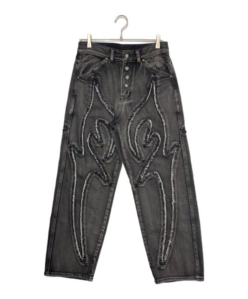 THUG CLUB（サグ クラブ）THUG CLUB (サグ クラブ) TRIBAL DENIM PANT ブラック サイズ:1の古着・服飾アイテム