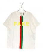 GUCCIグッチ）の古着「Fake Not Printed Tee」｜ホワイト