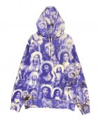 SUPREMEシュプリーム）の古着「Jesus ang Mary Hooded Sweatshirt」｜ブルー