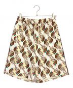 GUCCI×THE NORTH FACEグッチ×ザ ノース フェイス）の古着「Web Print Silk Shorts」｜ホワイト