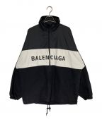 BALENCIAGAバレンシアガ）の古着「Oversized Printed Denim And Shell Jacket」｜ブラック