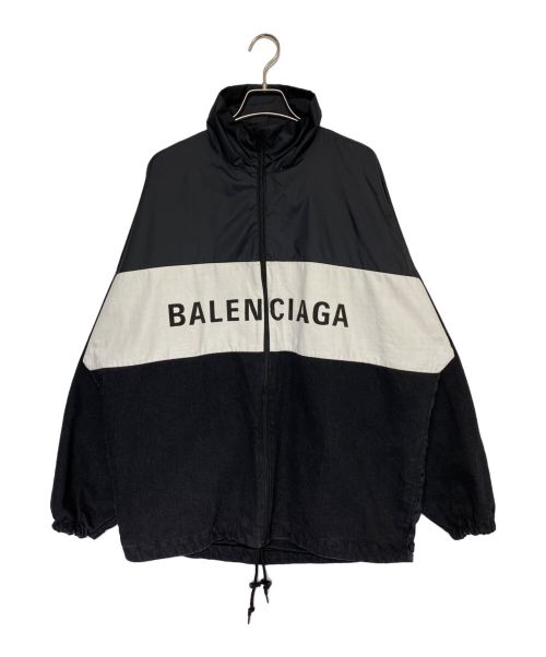 BALENCIAGA（バレンシアガ）BALENCIAGA (バレンシアガ) Oversized Printed Denim And Shell Jacket ブラック サイズ:36の古着・服飾アイテム