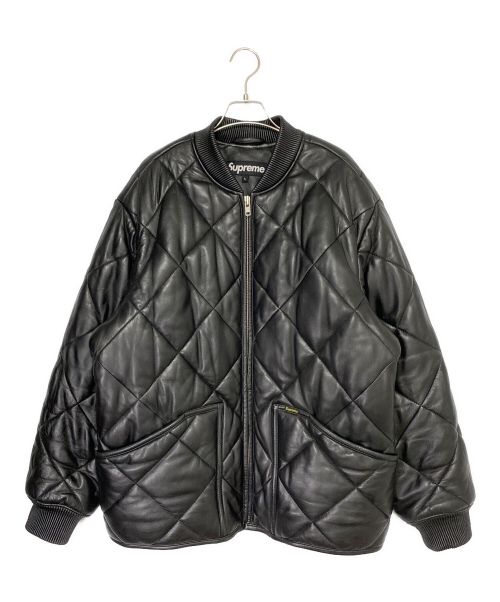 SUPREME（シュプリーム）SUPREME (シュプリーム) Quilted Leather Work Jacket ブラック サイズ:Lの古着・服飾アイテム