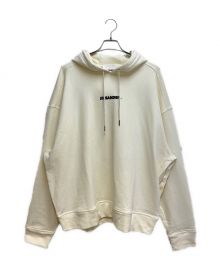 JIL SANDER（ジルサンダー）の古着「Front logo pullover hoodie（フロントロゴプルオーバーパーカー）」｜アイボリー