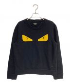 FENDIフェンディ）の古着「Cat Eye Embroidery Pullover」｜ブラック