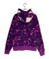 A BATHING APE (アベイシングエイプ) SHARK FULL ZIP HOODIE パープル サイズ:M：33000円