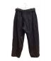 GROUND Y (グラウンドワイ) NY/C CROSS EXTRA WIDE FRONT SEAM PANTS（クロスエクストラワイドフロントシームパンツ） ブラック サイズ:3：30000円