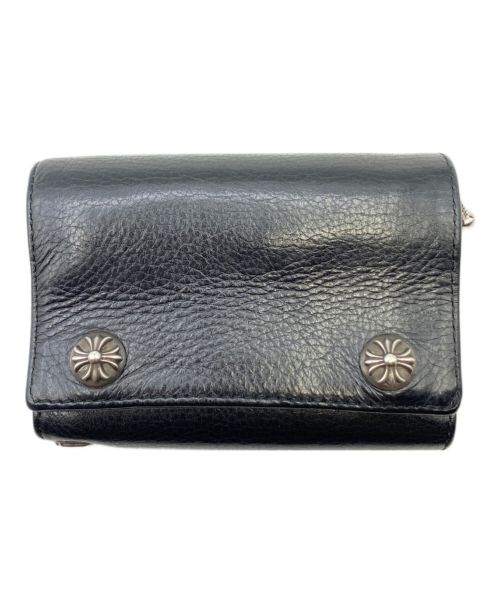 CHROME HEARTS（クロムハーツ）CHROME HEARTS (クロムハーツ) 3 FOLD WALLET ブラック サイズ:-の古着・服飾アイテム