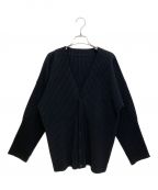 HOMME PLISSE ISSEY MIYAKEオムプリッセ イッセイ ミヤケ）の古着「BASICS PLEATS CARDIGAN (プリーツカーディガン)」｜ブラック