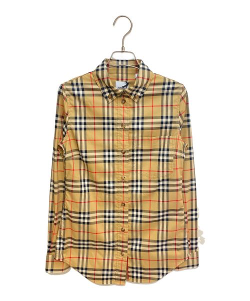 BURBERRY（バーバリー）BURBERRY (バーバリー) ノバチェックシャツ ブラウン サイズ:34の古着・服飾アイテム