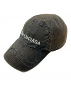 BALENCIAGAバレンシアガ）の古着「Laser Destroyed BB Cap」｜ブラック