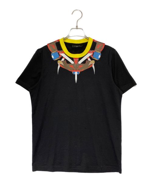 GIVENCHY（ジバンシィ）GIVENCHY (ジバンシィ) ネックプリントTシャツ ブラック サイズ:Sの古着・服飾アイテム