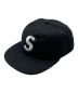 SUPREME（シュプリーム）の古着「Boiled Wool S Logo 6-Panel」｜ブラック