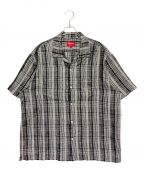 SUPREMEシュプリーム）の古着「Metallic Plaid S/S Shirt」｜グレー