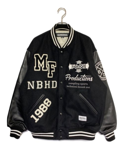 NEIGHBORHOOD（ネイバーフッド）NEIGHBORHOOD (ネイバーフッド) MAJOR FORCE (メジャーフォース) STADIUM JACKET ブラック サイズ:Mの古着・服飾アイテム