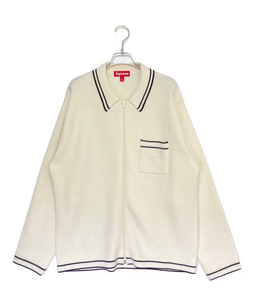 SUPREME（シュプリーム）SUPREME (シュプリーム) Zip Up Polo Sweater ホワイト サイズ:Lの古着・服飾アイテム