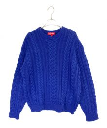 SUPREME（シュプリーム）の古着「Applique Cable Knit Sweater」｜ブルー