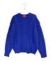 Supreme（シュプリーム）の古着「Applique Cable Knit Sweater」｜ブルー