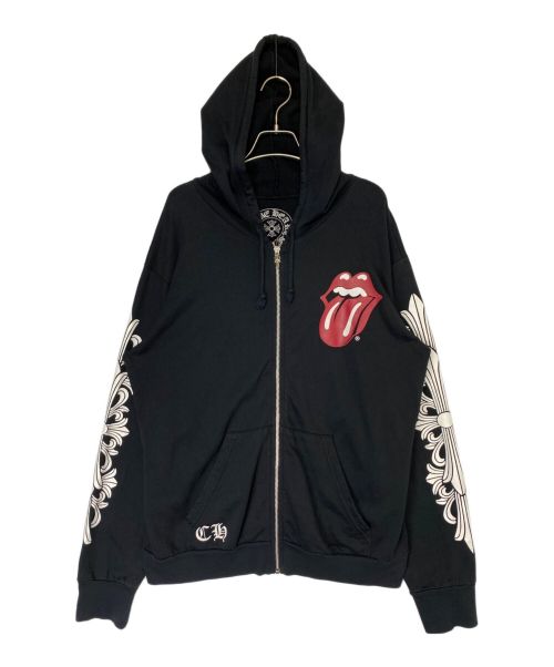 CHROME HEARTS（クロムハーツ）CHROME HEARTS (クロムハーツ) THE ROLLING STONES (ザ ローリングストーンズ) パーカー ブラック サイズ:Lの古着・服飾アイテム