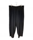 Y's for menワイズフォーメン）の古着「WOOL GABARDINE SUSPENDER PANTS（ウールギャバジンサスペンダーパンツ）」｜ブラック