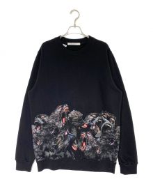 GIVENCHY（ジバンシィ）の古着「Screeching Monkey Print Cotton Jersey Sweatshirt」｜ブラック