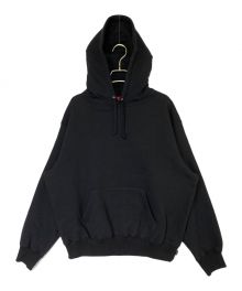 SUPREME（シュプリーム）の古着「satin applique hooded sweatshirt」｜ブラック