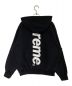 SUPREME (シュプリーム) satin applique hooded sweatshirt ブラック サイズ:S 未使用品：32000円