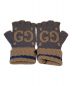 GUCCI (グッチ) GG gloves（GGグローブ） ブラウン×ネイビー サイズ:M 未使用品：27000円