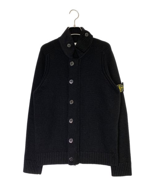 STONE ISLAND（ストーンアイランド）STONE ISLAND (ストーンアイランド) ジップアップニットカーディガン ブラック サイズ:Mの古着・服飾アイテム