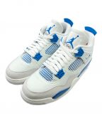 NIKEナイキ）の古着「AIR JORDAN 4 RETRO」｜ホワイト×ブルー