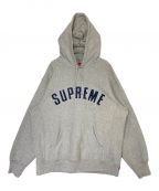 SUPREMEシュプリーム）の古着「Pearl Logo Hooded Sweatshirt」｜ライトグレー