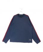 stussyステューシー）の古着「CONTRAST SLEEVE CREW BLACK」｜ネイビー