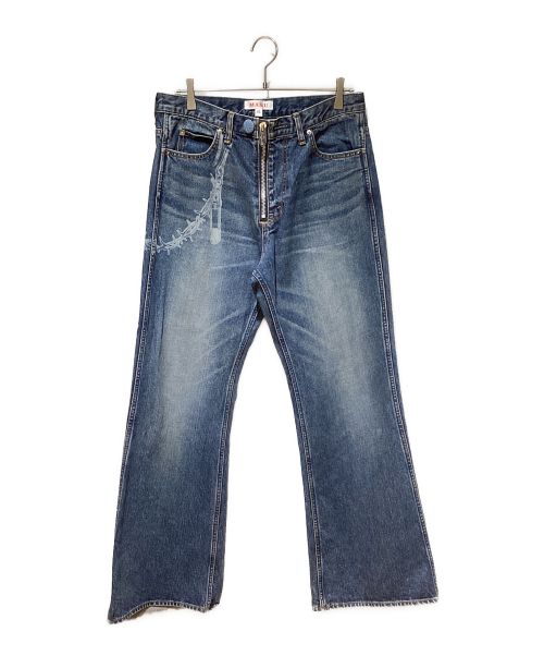 masu（エムエーエスユー）masu (エムエーエスユー) MASUBOYS BOOT-CUT JEANS （エムエーエスユーボーイズ ブーツカット ジーンズ） インディゴ サイズ:50の古着・服飾アイテム