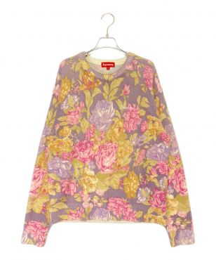 Printed Floral Angora Sweater