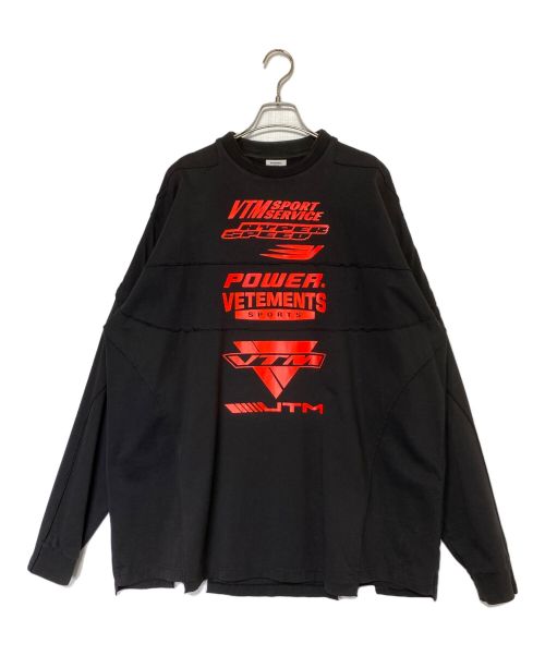 VETEMENTS（ヴェトモン）VETEMENTS (ヴェトモン) Motocross Patched Longsleeve グレー サイズ:XSの古着・服飾アイテム