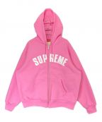 SUPREMEシュプリーム）の古着「Arc Thermal Lined Zip Up Hooded Sweatshirt」｜ピンク