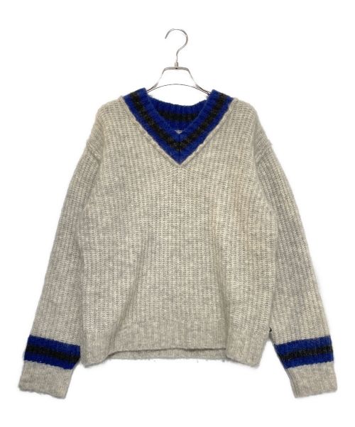 stussy（ステューシー）stussy (ステューシー) Mohair Tennisニット アイボリー サイズ:Mの古着・服飾アイテム