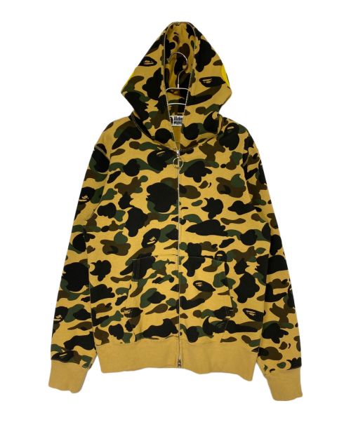 A BATHING APE（アベイシングエイプ）A BATHING APE (アベイシングエイプ) FISH FULL ZIP HOODIE カーキ サイズ:Lの古着・服飾アイテム