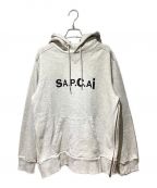 sacai×A.P.C.サカイ×アーペーセー）の古着「Side Zip Pullover Hoodie（サイドジッププルオーバーフーディー）」｜ライトグレー