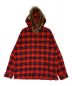 SUPREME（シュプリーム）の古着「Fur Trim Flannel Hooded Shirt」｜レッド