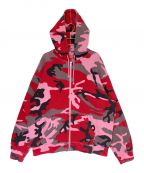 SUPREMEシュプリーム）の古着「Hooded Zip Up Thermal」｜ピンク