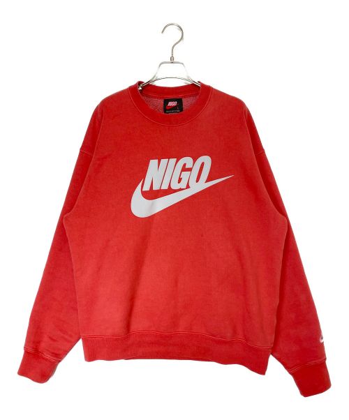 NIKE（ナイキ）NIKE (ナイキ) NIGO (二ゴー) NIGO CREW FLC レッド サイズ:Lの古着・服飾アイテム