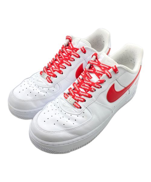 NIKE（ナイキ）NIKE (ナイキ) SUPREME (シュプリーム) Air Force 1 Low ホワイト×レッド サイズ:27.5cm(US9.5)の古着・服飾アイテム