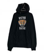 HUMAN MADEヒューマンメイド）の古着「Victor Victor HEAVYWEIGHT HOODIE」｜ブラック